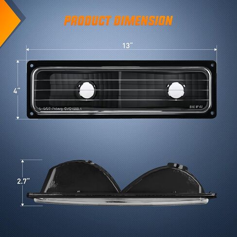 Nilight Parking Turn Signal Light Compatible with 1988 1989 1990 1991 1992 1993 1994 1995 1996 1997 1998 Chevy GMC C10 C/K 1988-1999 Silverado Suburban Sierra Blazer Tahoe Yukon Front Bumper Lights in Saudi Arabia