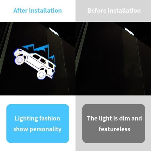 2 PCS LED LED ABOR LOGO LIGHTINGS متوافقة مع 4RUNNER 2010-PRESSY PROCEDOR LASER LISHER LIGHT PUDDER LAMP Accessories (لـ 4RUNNER 2010-PRESENT-Blue) in Kuwait