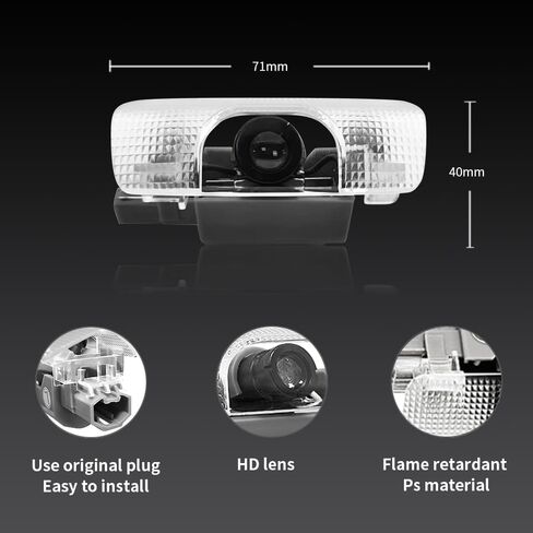 2 PCS LED LED ABOR LOGO LIGHTINGS متوافقة مع 4RUNNER 2010-PRESSY PROCEDOR LASER LISHER LIGHT PUDDER LAMP Accessories (لـ 4RUNNER 2010-PRESENT-Blue) in Kuwait