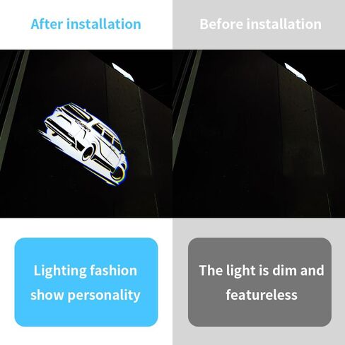 2 PCS LED LED ABOR LOGO LIGHTINGS متوافقة مع 4RUNNER 2010-PRESSY PROCEDOR LASER LISHER LIGHT PUDDER LAMP Accessories (لـ 4RUNNER 2010-PRESENT-Blue) in Kuwait