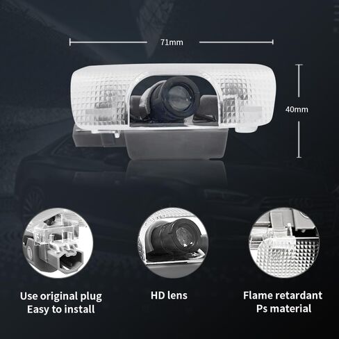 2 PCS LED LED ABOR LOGO LIGHTINGS متوافقة مع 4RUNNER 2010-PRESSY PROCEDOR LASER LISHER LIGHT PUDDER LAMP Accessories (لـ 4RUNNER 2010-PRESENT-Blue) in Kuwait