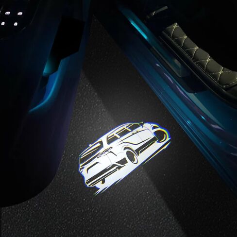 2 PCS LED LED ABOR LOGO LIGHTINGS متوافقة مع 4RUNNER 2010-PRESSY PROCEDOR LASER LISHER LIGHT PUDDER LAMP Accessories (لـ 4RUNNER 2010-PRESENT-Blue) in Kuwait