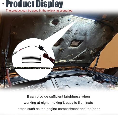 Car Under Hood LED Light Kit, 12V Waterproof Car Under Hood Work Inspection Lights, Automatic On/Off Vehicle LED Strip, Universal Auto Lights Bars for Cars, Trucks, SUVs (5050) in Saudi Arabia