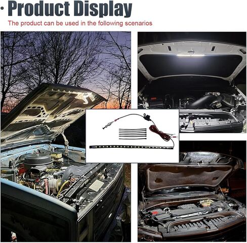 Car Under Hood LED Light Kit, 12V Waterproof Car Under Hood Work Inspection Lights, Automatic On/Off Vehicle LED Strip, Universal Auto Lights Bars for Cars, Trucks, SUVs (5050) in Saudi Arabia