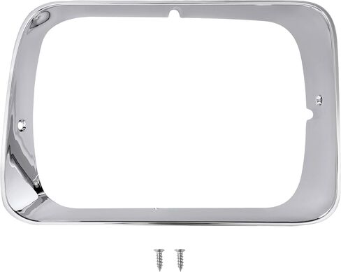 HECASA Pair Headlight Bezels Trim Compatible with 1992 1993 Dodge D150 D250 D350 W150 W250 W350 Ramcharger Replacement for CH2512118 CH2513118 Headlamp Cover Chrome Silvery Driver & Passenger Side in Saudi Arabia