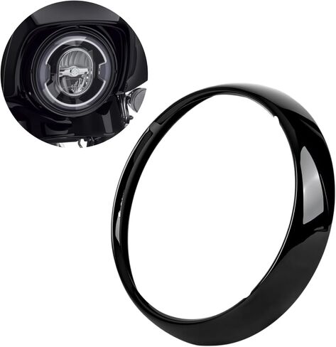 7" Headlight Head Light Bezel Headlamp Decorate Trim Ring Cover for Harley Touring Road King Electra Glide Street Glide FLHT FLHR in Saudi Arabia