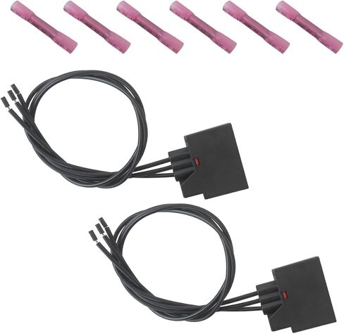 Premium Front Turn Signal Light Wiring Harness (2Pcs) for Jeep, Fits for 2007-2018 Wrangler JK, Replaces OE# 68065016AB Plug in Saudi Arabia