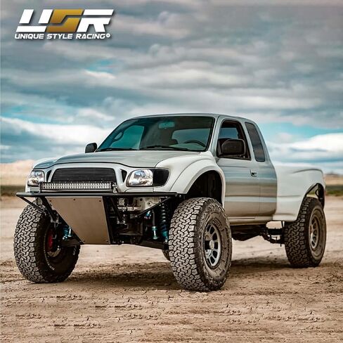 USR DEPO 01-04 Tacoma Corner Lights-Chrome TRIM LAMPS LAMPS LAMPS TET متوافقة مع شاحنة بيك آب Toyota Tacoma 2001-2004 جميع النماذج بما في ذلك PRERUNNER و TRD (عدسة واضحة ث/2 من مصابيح العنبر/المقبس) in Kuwait
