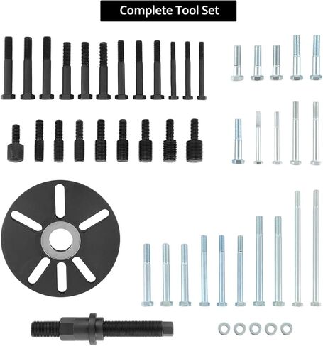 Qwork Harmonic Balancer Puller Removal Tool Tools ، مع مختلف البراغي القياسية والقياسية in Kuwait