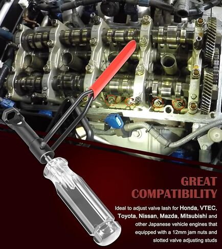 أداة ضبط صمام الجوز Bonbo 12mm 648828 تناسب محركات Honda/Nissan/Toyota/يابانية ، وضبط الصمامات المقطوعة ، وأداة إزالة التوجيه الصمام ، وأداة طحن الصمام in Saudi Arabia