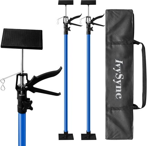 IvySnyc Cabinet Jack for Installing Cabinet，Adjustable 3rd Hand Support Pole Extend from 45 to 114 inches,Premium Steel Cabinet Lift Jack Support up to 154 lbs，2 Pack with Storage Bag (Red-Orange) in Saudi Arabia
