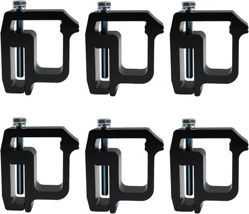 Mounting Clamps Truck Caps Camper Shell Fit for Titan, Tundra, Silverado Sierra, Dodge Dakota Ram 1500 2500 3500, F150 F250 – Set of 6 (Black) in Kuwait