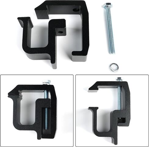 Mounting Clamps Truck Caps Camper Shell Fit for Titan, Tundra, Silverado Sierra, Dodge Dakota Ram 1500 2500 3500, F150 F250 – Set of 6 (Black) in Kuwait