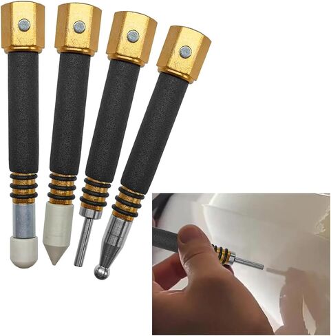 4PCS PDR Tap Down Tool, Pen Shape Knockdown Remover, Car Paintless Dent Removal Kit, Portable Car Body Bulge Repair Tools, Anti Dent Automotive Damage Traceless Repair DIY Tool in Saudi Arabia
