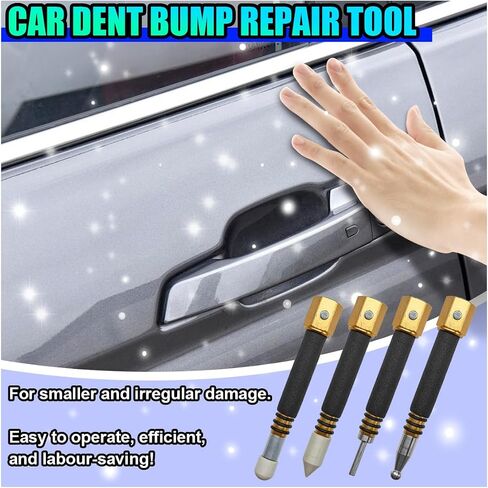 4PCS PDR Tap Down Tool, Pen Shape Knockdown Remover, Car Paintless Dent Removal Kit, Portable Car Body Bulge Repair Tools, Anti Dent Automotive Damage Traceless Repair DIY Tool in Saudi Arabia