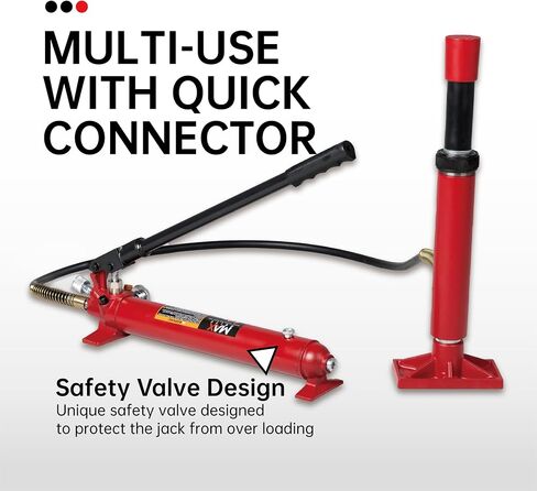 4 طن (سعة 8800 رطل) Porta Power Jack Hydraulic RAM Auto Auto Frame Replision مجموعة مجموعة ، 18 قطعة ، مع حافلة القالب ومراسلة in Kuwait