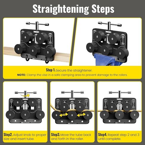Tubing Straightener for 3/16"-1.0" Diameters, Brake Line Tubing Adjustable Straightening Tool, Pipe Straightener, for Copper, Aluminum, Steel Pipe, Bent Tubes, Fuel Lines in Saudi Arabia