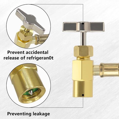 R134A Refrigerant Charge Hose, AC Recharge Hose with Gauge AC Refrigerant Charge Hose Kit with 1/2" Can Tap Dispensing Valve and R134A Quick Coupler for Car AC Air Conditioning Refrigerant in Saudi Arabia