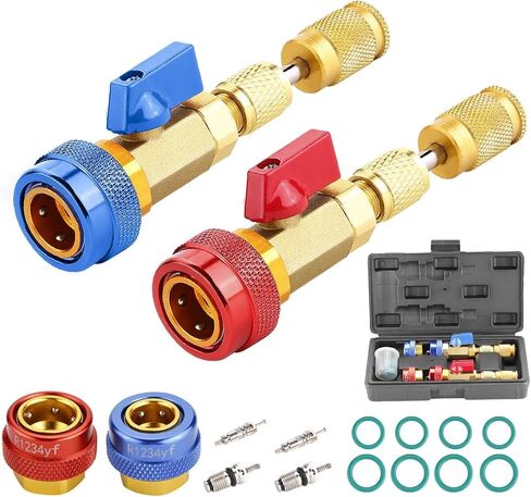 Automotive R134a R1234yf R22 Valve Core Remover Installer Tool Set - Auto Air Conditioning Repair AC Valve Core Removal Tool for Standard & Jra Valve Core Couplers in Saudi Arabia
