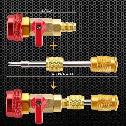 Automotive R134a R1234yf R22 Valve Core Remover Installer Tool Set - Auto Air Conditioning Repair AC Valve Core Removal Tool for Standard & Jra Valve Core Couplers in Saudi Arabia