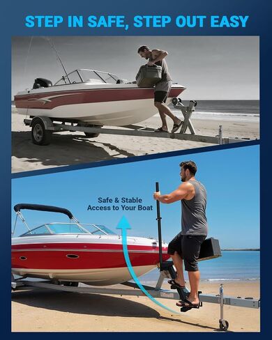 خطوات مقطورة القوارب مع الدرابيل سلم خطوة الصعود إلى القوارب الشاقة لللسان ، الجانبية الجانبية غير الانزلاق 3 خطوات in Kuwait
