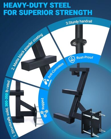 خطوات مقطورة القوارب مع الدرابيل سلم خطوة الصعود إلى القوارب الشاقة لللسان ، الجانبية الجانبية غير الانزلاق 3 خطوات in Kuwait