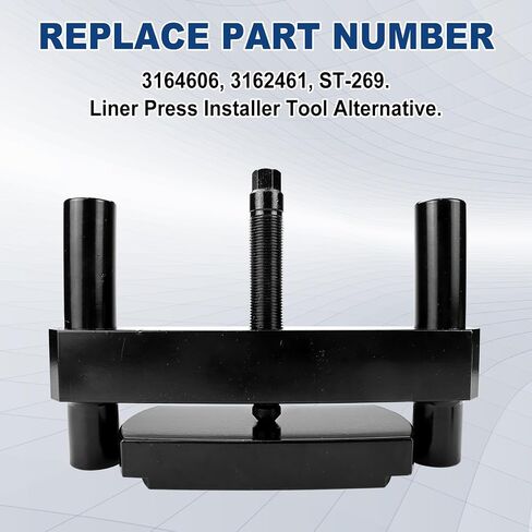 6434 Sleeve Height and Counter Bore Gauge & 3164606 Cylinder Liner Press Installer Tool Heavy Duty - Compatible with All Diesel Engines and Cummins ISX X15 Liner Press, Range: 0-1.00" in Saudi Arabia