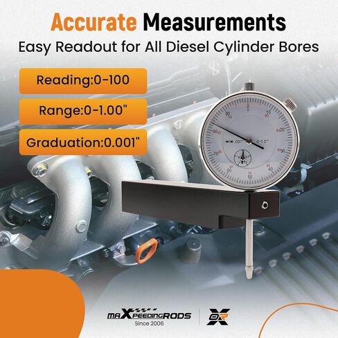 maXpeedingrods 6434 Sleeve Height and Counter Bore Gauge for All Diesel Engines Cylinder Bore Gauge, Range 0-1.00", Graduation 0.001", Reading 0-100 in Saudi Arabia