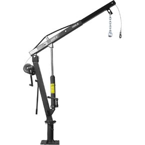 Heavy Duty Truck Crane with Hydraulic Winch, Folding Trcuk Bed Crane for Engine Hoist, Engine Lift, Jib Crane Truck Mounted Crane for Factory, Forestry, Black in Saudi Arabia