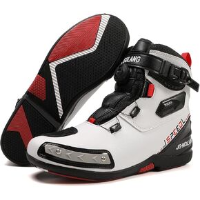 أحذية الدراجات النارية Teokj للرجال والنساء ، أحذية ركوب الشوارع المعززة مع نظام إغلاق Moz ، دعم الكاحل ، نعل الانزلاق in Kuwait