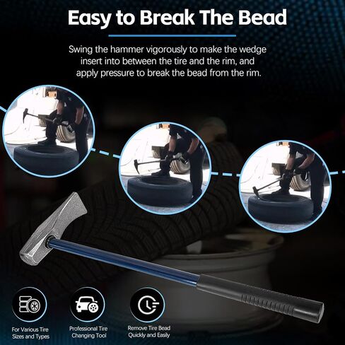 Sunluway Tyre Bead Breaker Breaker Presenting لـ Ken-Tool 35429 Bead Brkg Wg ، 32 in ، STL ، مطرقة إطارات ذات دك للبط في سيارة ركاب ، شاحنة ، سيارات الدفع الرباعي ، دراجة نارية ، حافلة ، جرار مزرعة ، إطار طائرة in Saudi Arabia