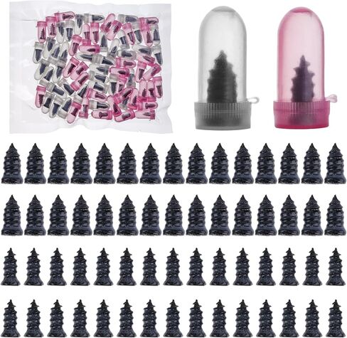Screw in Tire Plugs, 70 Pcs Tire Repair Screws, Tire Repair Rubber Nail Kit, Tire Screw Plug Repair Kit, Self Screw in Tire Repair Plugs for Car, Motorcycle, Truck, Tractor Tire Puncture Repair in Saudi Arabia