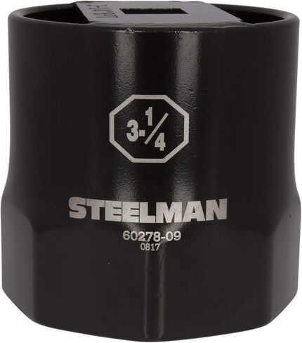 Steelman 3-1/4 بوصة 8 نقاط مقبس عجلات السيارات ، محرك 3/4 بوصة ، الفولاذ الدائم ، طلاء مسحوق أسود مقاوم للتآكل ، وسائل شرح محفورة بالليزر in Saudi Arabia