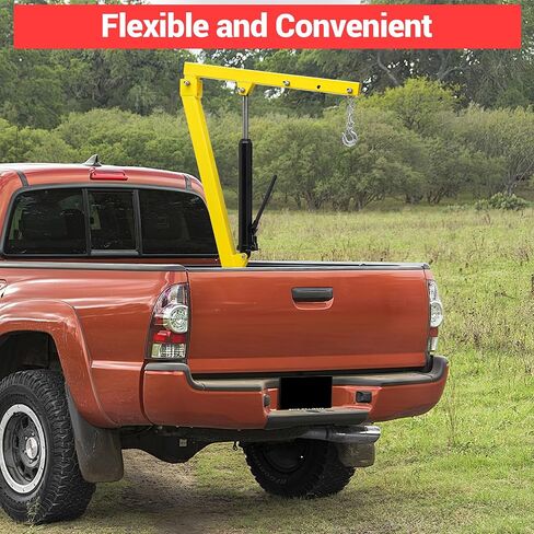 Gaomon Hydraulic Truck Crane ، سعة 1000 رطل ، دوارة 360 درجة ، رافعة مثبتة على عاتق مع 3 قدرات قابلة للتعديل من 500 رطل ، 750 رطلاً و 1000 رطل لرفع السلع في البناء ، الصناعة in Kuwait