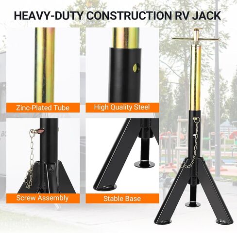 Garvee 4-pack 3-ton (6000 £) RV Stabilizer Jacks-Telescopic 16 "-30" دعم الدعم القابل للتعديل لمقطورات السفر ، العجلات الخامسة والمعسكر | رافعات التسوية الثقيلة ، الأسود in Kuwait