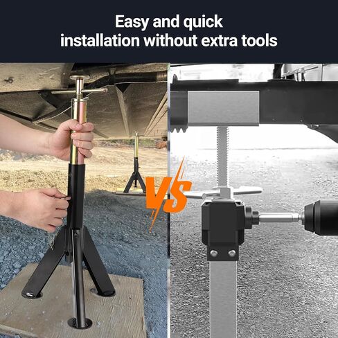 Garvee 4-pack 3-ton (6000 £) RV Stabilizer Jacks-Telescopic 16 "-30" دعم الدعم القابل للتعديل لمقطورات السفر ، العجلات الخامسة والمعسكر | رافعات التسوية الثقيلة ، الأسود in Kuwait