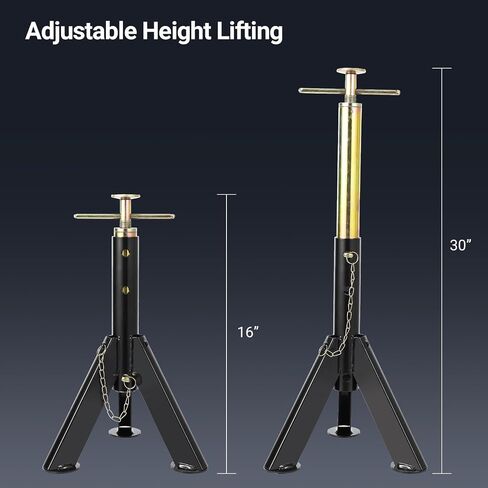 Garvee 4-pack 3-ton (6000 £) RV Stabilizer Jacks-Telescopic 16 "-30" دعم الدعم القابل للتعديل لمقطورات السفر ، العجلات الخامسة والمعسكر | رافعات التسوية الثقيلة ، الأسود in Kuwait