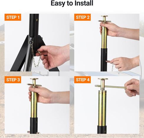 Garvee 4-pack 3-ton (6000 £) RV Stabilizer Jacks-Telescopic 16 "-30" دعم الدعم القابل للتعديل لمقطورات السفر ، العجلات الخامسة والمعسكر | رافعات التسوية الثقيلة ، الأسود in Kuwait