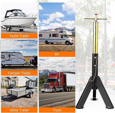 Garvee 4-pack 3-ton (6000 £) RV Stabilizer Jacks-Telescopic 16 "-30" دعم الدعم القابل للتعديل لمقطورات السفر ، العجلات الخامسة والمعسكر | رافعات التسوية الثقيلة ، الأسود in Kuwait