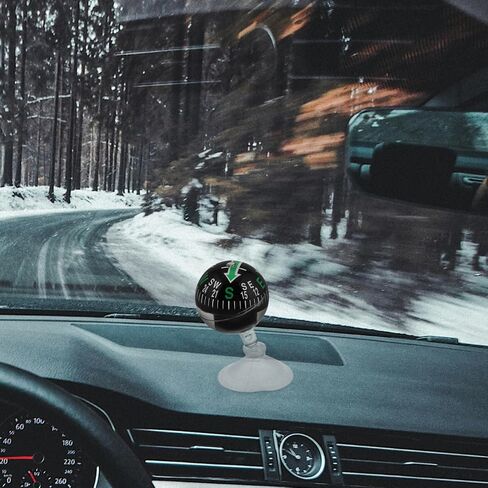 AmoSfun Automotive Dashboard Compass مع كوب شفط للسيارة والملاحة البلاستيكية المحمولة للمشي لمسافات طويلة في السفر والأنشطة في الهواء الطلق in Saudi Arabia