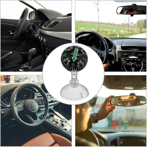 AmoSfun Automotive Dashboard Compass مع كوب شفط للسيارة والملاحة البلاستيكية المحمولة للمشي لمسافات طويلة في السفر والأنشطة في الهواء الطلق in Saudi Arabia