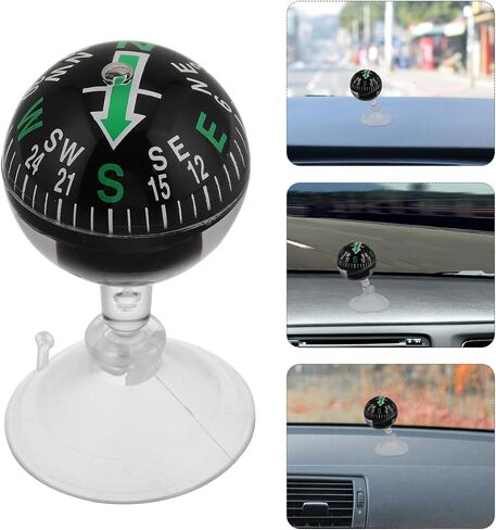 AmoSfun Automotive Dashboard Compass مع كوب شفط للسيارة والملاحة البلاستيكية المحمولة للمشي لمسافات طويلة في السفر والأنشطة في الهواء الطلق in Saudi Arabia
