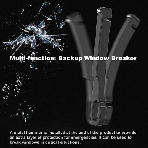 Universal Car Seat Gap Filler with Organizer Hook & Emergency Glass Breaker Prevent Small Items & Tools from Falling Ultimate Seat Side Gap Stopper for All Vehicles, Trucks & SUVs in Saudi Arabia