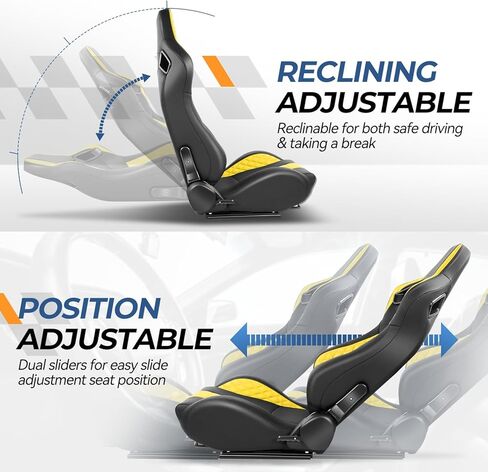 زوج من سلالة السيارات من مقاعد السباق العالمية مقاعد دلو قابلة للرياضة فينيل قابلة للرياض in Kuwait