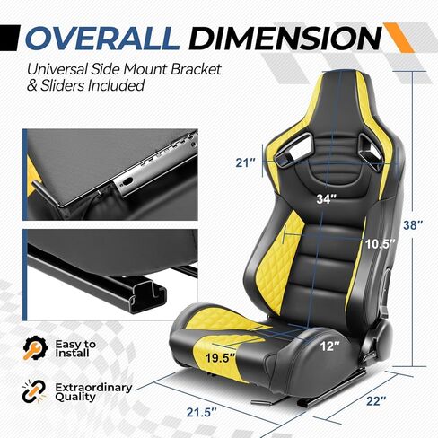 زوج من سلالة السيارات من مقاعد السباق العالمية مقاعد دلو قابلة للرياضة فينيل قابلة للرياض in Kuwait