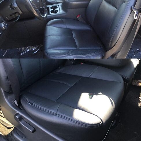 GXARTS Driver or Passenger Side Bottom Replacement Leather Seat Cover Black Compatible with Chevy Avalanche Silverado Suburban Tahoe GMC Sierra Yukon 2007 2008 2009 2010 2012 2013 2014 in Saudi Arabia