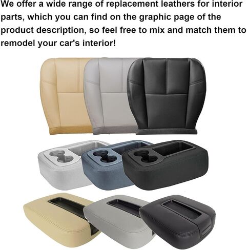 GXARTS Driver or Passenger Side Bottom Replacement Leather Seat Cover Black Compatible with Chevy Avalanche Silverado Suburban Tahoe GMC Sierra Yukon 2007 2008 2009 2010 2012 2013 2014 in Saudi Arabia