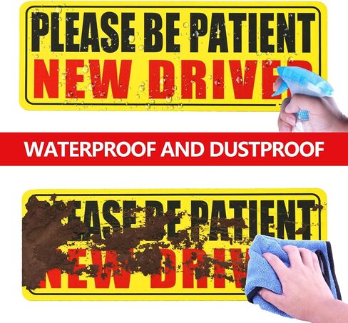 JUSTTOP 3pcs Student Driver Magnet for Car, Please Be Patient Student Driver, New Drivers Sticker Safety Warning, Magnetic Reflective Rookie Driver Bumper Sticker (Black&Red) in Kuwait