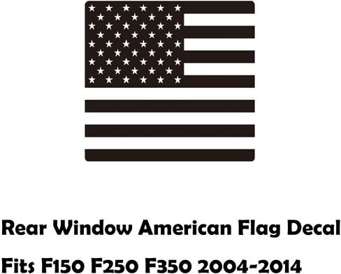 النافذة الأوسط الخلفية ملصق Ford Ford F150 F250 F350 2015-2020 2021 2022 2023 2024 2025 خلفية النافذة الزجاجية الزجاج الولايات المتحدة الأمريكية ملصقات فينيل فينيل (أسود غير ماتي) in Saudi Arabia