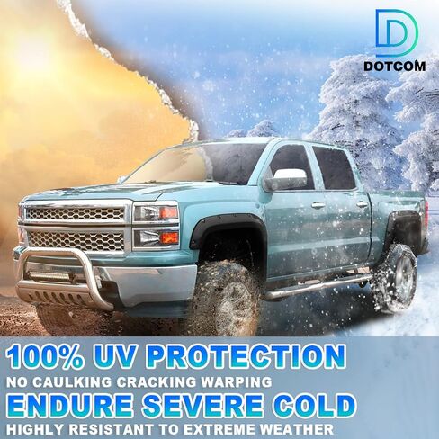 مشاعل Dotcom Fender ، متوافقة مع 2007-2013 GMC Sierra 1500 جميع الأسرة ، غطاء قوس العجل in Kuwait